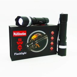 Lanterna Tática Led Swat 250000W Com Zoom Bateria Sinalizado - 1 Lanterna Tática Led Swat 250000W Com Zoom Bateria Sinalizado - 1