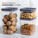 Ver imagem 3 de Kit 12 Potes Herméticos de Plástico 1l Potinhos com Tampa Porta Mantimentos Chumbo Plasvale