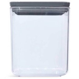 Kit 12 Potes Herméticos de Plástico 1l Potinhos com Tampa Porta Mantimentos Chumbo Plasvale - 1