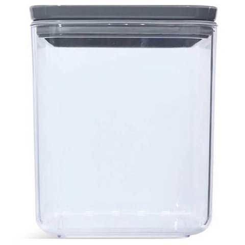 Kit 12 Potes Herméticos de Plástico 1l Potinhos com Tampa Porta Mantimentos Chumbo Plasvale