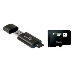Adaptador Usb + Sd Multilaser Smarto Go Classe 4 8gb Mc120 - 1