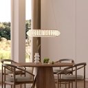 Ver imagem 4 de Lustre Pendente Nordecor Wavy 2945 Ouro Champagne Led Bivolt