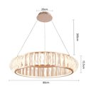 Ver imagem 5 de Lustre Pendente Nordecor Wavy 2945 Ouro Champagne Led Bivolt