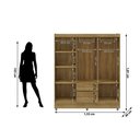Ver imagem 2 de Guarda Roupa Roupeiro Solteiro Ideal 6 Portas Plus Nature Vila Rica