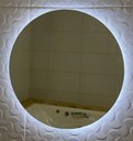Ver imagem 3 de Espelho Redondo 80cm X 80cm com Led a Pilha ou Fonte.:branco Frio a Pilha