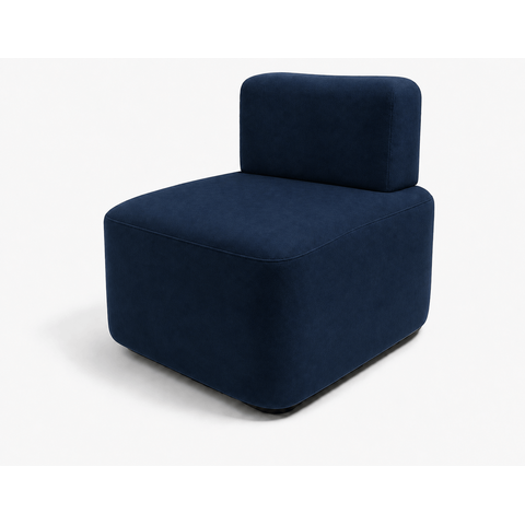 Poltrona Cubo para Sala Moderna e Recepção Suede