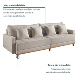 Sofá 3 Lugares 4 Almofadas M199 Estofados Martins - 11