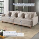 Ver imagem 6 de Sofá Fixo 4 Lugares Linho Bege Viena 260cm