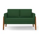 Ver imagem 7 de Kit 1 Sofá Namoradeira e 2 Poltronas Lana Veludo Verde Base de Madeira - D’Rossi