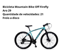 Ver imagem 4 de Bicicleta Off Firefly Aro 29 - 24 Marchas Cor:tiffany/preto;tamanho do Quadro:19"