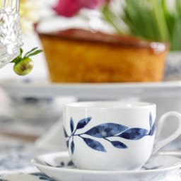 Xícara para Chá Blue Pottery com Pires Blue Gardenia - 3