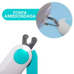 Mini Cortador Unha Pet - Alicate com Lanterna:azul - 3 Mini Cortador Unha Pet - Alicate com Lanterna:azul - 3