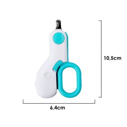 Mini Cortador Unha Pet - Alicate com Lanterna:azul - 2 Mini Cortador Unha Pet - Alicate com Lanterna:azul - 2