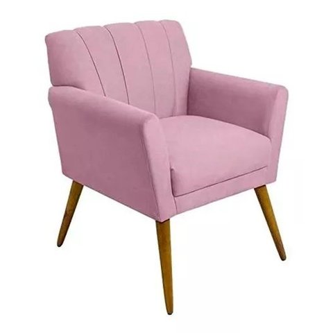 Poltrona Decorativa Cecília - Rosa