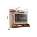 Ver imagem 2 de Painel P/ Tv Casal Valência Plus até 50 Polegadas Nature/off White - Permóbili