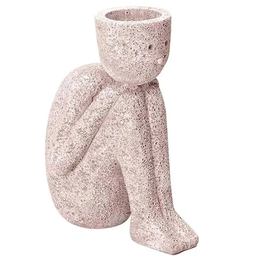Escultura Vaso Pessoa Sentada Em Poliresina 15cm Mart 20469 - 1
