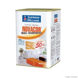 Tinta Látex Novacor acrílica Mais rendimento extra fosco 18 litros marfim Sherwin Williams - 1