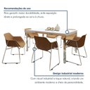 Ver imagem 6 de Conjunto Sala de Jantar 6 Lugares Retangular Tampo MDF 160x85cm Mesa Smart com Cadeiras Lodelô Branco/Cromado/Serragem