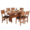 Ver imagem 1 de Conjunto Mesa Retangular Manuela com 6 Cadeiras Pérola Fosca - Bagum Preto Naturalle