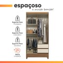 Ver imagem 7 de Guarda Roupas Solteiro 4 Portas 2 Gavetas Nix