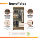 Ver imagem 6 de Guarda Roupas Solteiro 4 Portas 2 Gavetas Nix