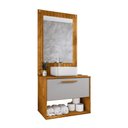 Ver imagem 7 de Conjunto Gabinete C/ Espelheira para Banheiro Orion Naturalle/off-white