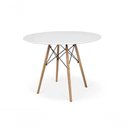 Ver imagem 3 de Conjunto Mesa de Jantar Eiffel 80cm Branca com 4 Cadeiras Charles Eames Eiffel Wood Preta