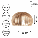 Ver imagem 3 de Luminária Teto tipo Pendente em MDF UNIVERSO Completa -:Preta