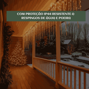 Ver imagem 4 de Cascata 10 Metros com 400 Led Lampadas Led Pisca Natal Branco Quente Luvinco