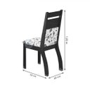 Ver imagem 3 de Conjunto Sala de Jantar Mesa Lina 6 Cadeiras Kiara Espresso Móveis