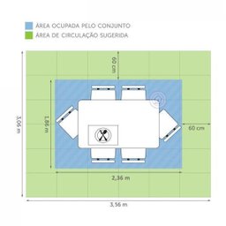 Conjunto Sala de Jantar Mesa Lina 6 Cadeiras Kiara Espresso Móveis - 4