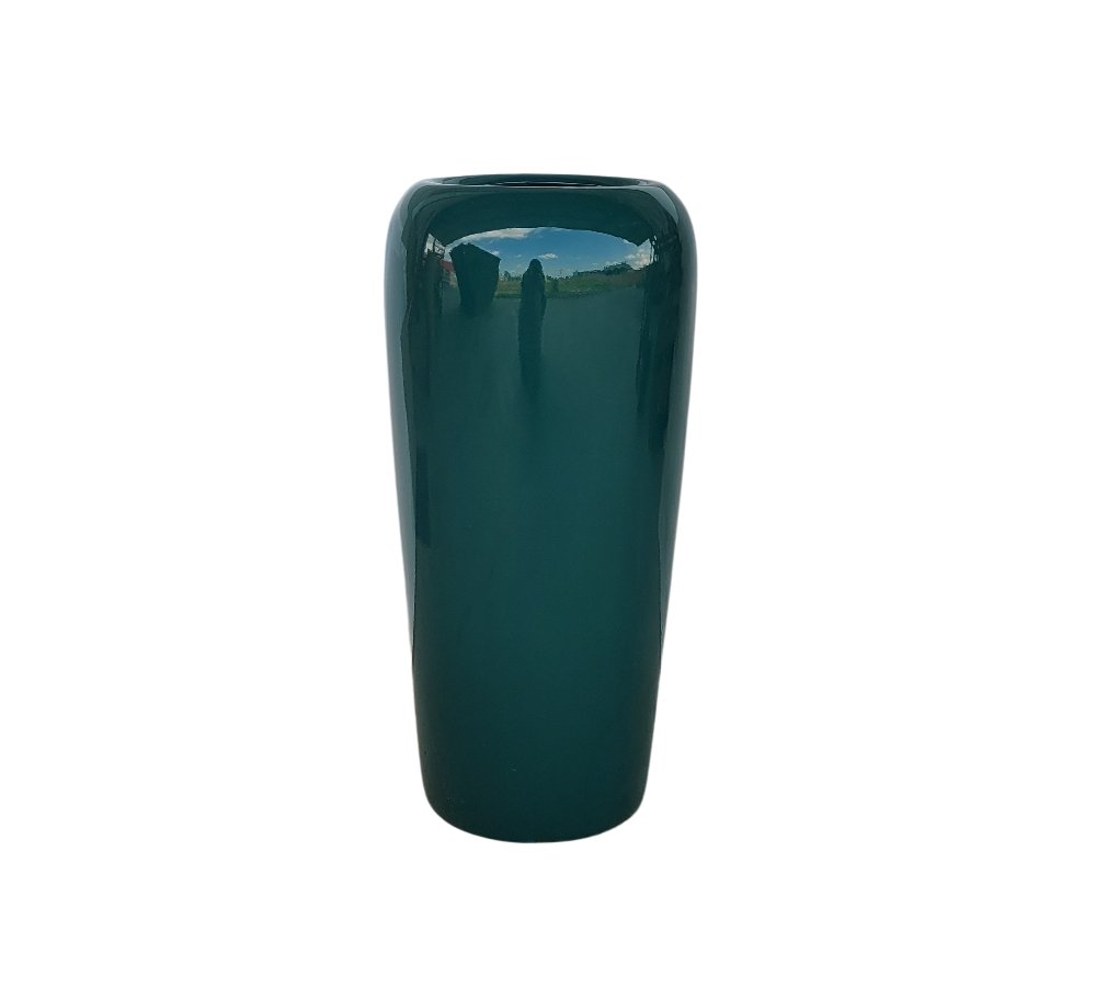 Vaso de Fibra de Vidro 63X28 cm Estilo Vietnamita Verde