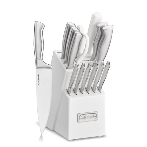 Cuisinart Jogo de Facas 15 Peças em Aço Inox, Cabo Branco