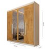 Guarda Roupa 4 Portas Aurora com Espelho Off White Peroba - Móveis Europa - 4