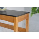 Ver imagem 2 de BANCADA PRETA DE MADEIRA COM TAMPO MDF MACIÇO OLGA VERNIZ NÓZES E PRETO 80X43X93,5CM