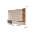 Ver imagem 5 de Painel Dubai para Tv até 60” com Led Mdf 15mm Porta com Pistão a Gás Design Moderno Muxarabi
