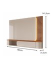 Ver imagem 5 de Painel Dubai para Tv até 60” com Led Mdf 15mm Porta com Pistão a Gás Design Moderno Muxarabi