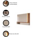 Ver imagem 4 de Painel Dubai para Tv até 60” com Led Mdf 15mm Porta com Pistão a Gás Design Moderno Muxarabi