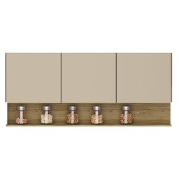 Armário Aéreo Line 3 Portas 150 Cm Vanilla Freijó - Kits Paraná - 1