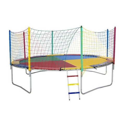 Cama Elástica 4,27m 4 Pés ChicoPlay Lona Colorida Nacional