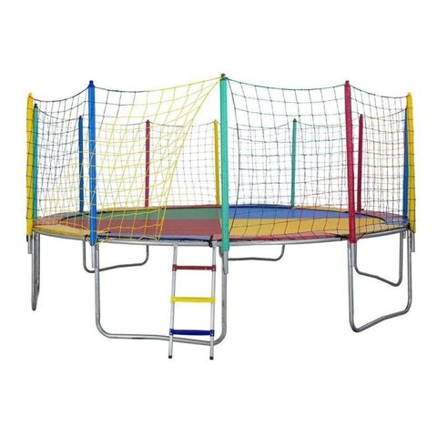 Cama Elástica 4,27m 6 Pés ChicoPlay Lona Colorida Nacional