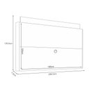 Ver imagem 5 de Rack Bancada Ária com Painel Suspenso Nobre Castanho Off White - Hb Móveis