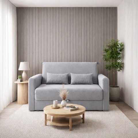 Painel Ripado Decorativo Multifuncional MDF Cinza Grigio Casa Lar Shop 240cm x 240cm