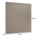 Ver imagem 4 de Painel Ripado Decorativo Multifuncional MDF Cinza Grigio Casa Lar Shop 240cm x 240cm