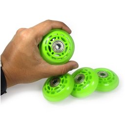 Kit Roda de Patins Verde Rodinha Pequena 4 Unidades (RA-A)  - 1