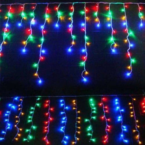 Cascata Pisca Pisca 100 Leds de Natal 8 Funcão Decoração Natalina Colorida  | MadeiraMadeira