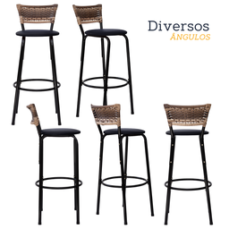 Banco para Bancada Banqueta Alta Cappuccino Balcão Cozinha Bistrô Área Gourmet Churrasqueira - 4