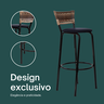 Banco para Bancada Banqueta Alta Cappuccino Balcão Cozinha Bistrô Área Gourmet Churrasqueira - 4