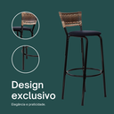 Ver imagem 4 de Banco para Bancada Banqueta Alta Cappuccino Balcão Cozinha Bistrô Área Gourmet Churrasqueira