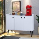 Ver imagem 3 de Aparador Buffet Pequeno Retrô Cantinho Café Sala Escritório Cozinha Wood New Simples